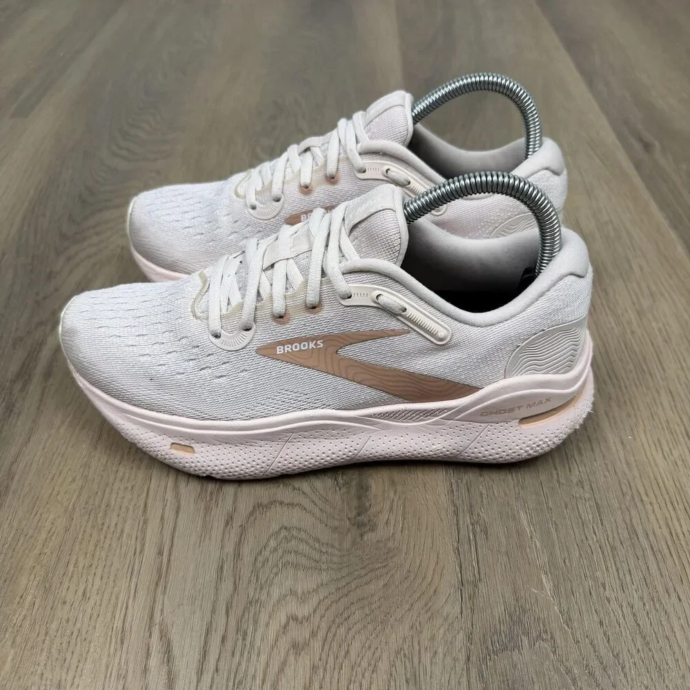Brooks Ghost Max Shoes Womens Size 7.5 Pink Mesh Running Cushioned Athletic